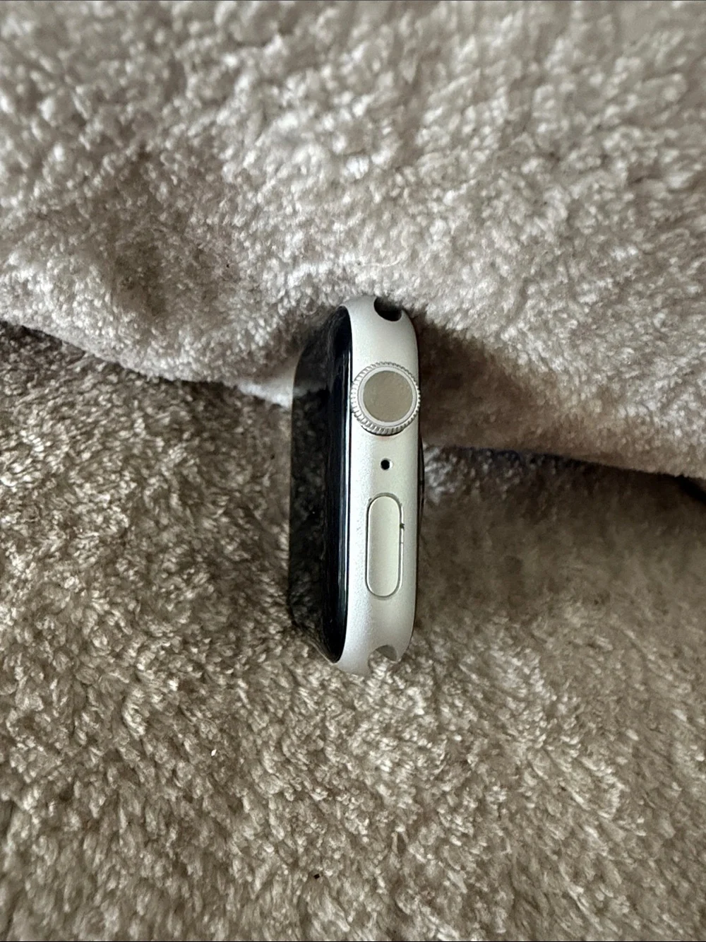 Apple Watch Silver Case with Black Sport Band